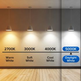 SANSI 60W Equivalent LED Light Bulbs, 22-Year Lifetime,  900 Lumens With Ceramic Technology,  Non-Dimmable, E26 Base, A15 Size, Energy-Efficient (Option: 6pack-5000K)