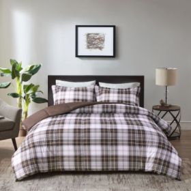 Scotchgard Down  All Season Comforter Set (Option: Brown-King)