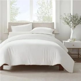 Serta Simply Clean Solid Duvet Cover Twin (Option: Style5)